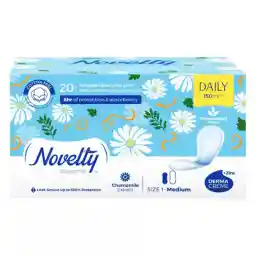 پد بهداشتی روزانه نازک ناولتی حاوی عصاره بابونه سایز متوسط بسته 20 عددی