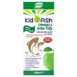فیتودف کیدوفیش امگا 3 روغن ماهی ایسلندی Epa/dha 744/488 - 150 میلی لیتر (با طعم سیب)