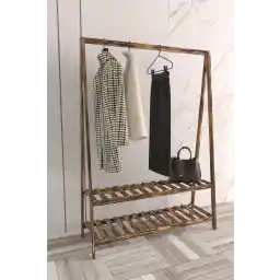 رخت آویز چوبی ویکتور والری با 2 قفسه 148x106 سانتی متر
