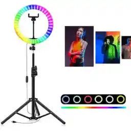 رینگ لایت + میکروفون میروتک MJ26 RGB Ring Light رینگ لایت + میکروفون میروتک MJ26 RGB Ring Light