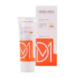 کرم ضد آفتاب +SPF 50 درمومدیک مناسب انواع پوست حجم 50 میل - بژ روشن