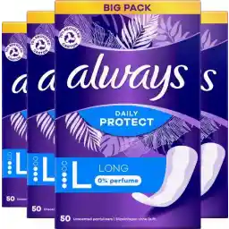 Always Daily Protect - Long - 0% عطر - آستر شورت - بسته ارزشی 4 x 50 عدد