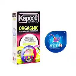 کاندوم تحریک کننده کاپوت مدل Orgasmic بسته 12 عددی به همراه کاندوم ناچ کدکس مدل بلیسر