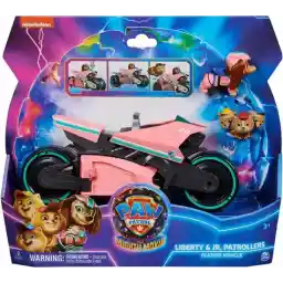 PAW Patrol The Mighty Movie - Motorfiets met Mighty Pups Liberty en Junior Patroller-speelfiguren