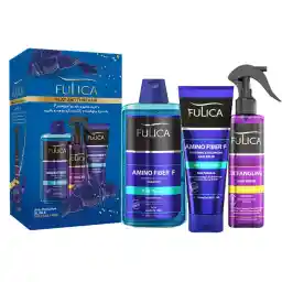 شامپو بدون سولفات حجم دهنده مو فولیکا حاوی آمینو فایبر اف به همراه دو محصول هدیه مراقبت از مو (سرم و بالم مو)