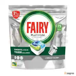 قرص ماشین ظرفشویی فیری مدل پلاتینیوم All In One بسته 75 عددی قرص ماشین ظرفشویی فیری مدل پلاتینیوم All In One بسته 75 عددی