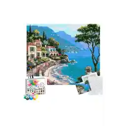 Tabdiko Painting By Numbers Hobby Set 40x50 cm تابلو بوم شهر ساحلی Hbb2033