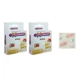 کاندوم ایکس دریم مدل Spiral مجموعه دو عددی به همراه کاندوم دیزارو