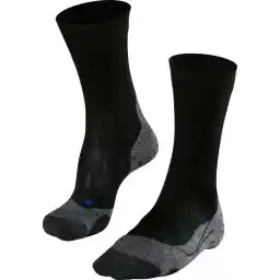 FALKE TK2 Explore Cool Hiking ضد تاول، نخ عملکردی ضد عرق جوراب ورزشی مردانه مشکی - سایز 44-45