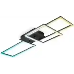 B.K.Licht - چراغ سقفی قاب LED - قابل تنظیم - دارای کنترل دمای رنگ - چراغ سقفی با کنترل از راه دور - مشکی - 40 وات