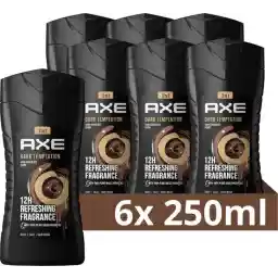 ژل دوش 3 در 1 AX Dark Temptation - 6 x 250 میلی لیتر - بسته ارزشی