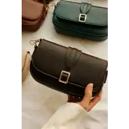 کیف زنانه سگک دار قهوه ای تلخ Cochines