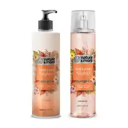 Nature More لوسیون بدن شب های پاییز - ست مراقبت از اسپری بدن - مرطوب کننده شدید