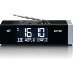 LENCO CR-640BK - رادیو ساعت FM استریو با ساعت رادیویی و ورودی AUX - سفید