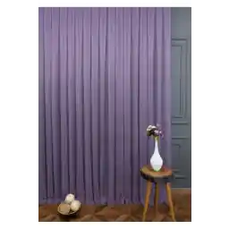Esse Home پرده توری ساده بنفش یونانی 600x260 پلیسه نازک، 1/2