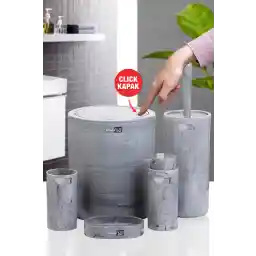 مجموعه 5 تایی حمام با طرح مرمر گرد اوشن هوم