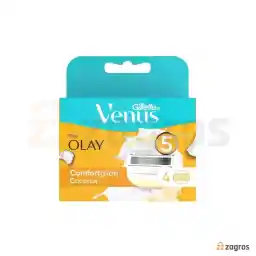 تیغ یدک خود تراش زنانه ژیلت ونوس مدل Plus Olay بسته 4 عددی