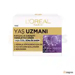 L'Oreal Yas Uzmani serisi 50 yılı aşkın süredir kırışıklık karşıtı ve yenileyici krem, hacim 50 ml
