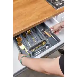 کارد و چنگال کشویی قابل تنظیم Madame Kitchen Lux، سازمان دهنده قاشق و چنگال قابل افزایش