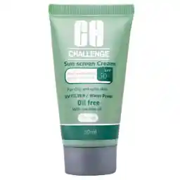 کرم ضد آفتاب رنگی + SPF50 چلنج مناسب پوست های چرب و مستعد جوش حجم 50 میل