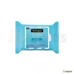 دستمال مرطوب پاک کننده آرایش نوتروژینا مدل Hydro Boost بسته 25 عددی