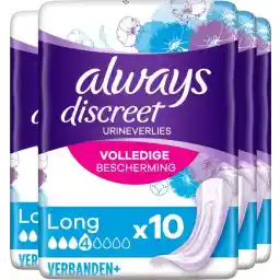 بانداژ همیشه محتاط برای از دست دادن ادرار - به علاوه طولانی - بسته ارزشی 4 در 10 قطعه