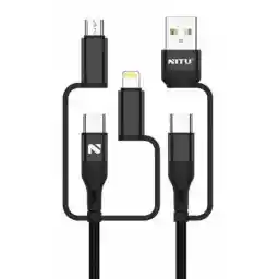 کابل 5سر 5in1 سوپر فست شارژ نیتو NITU NC601 طول 1.2 متر 60 وات