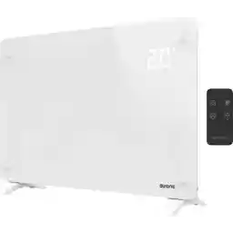 بخاری برقی Auronic - بخاری کنوکتور با ترموستات و کنترل از راه دور - گرمایش پنل - تا 22 متر مکعب - 2000 وات - سفید