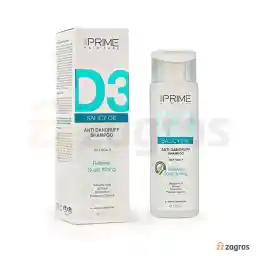 شامپو ضد شوره پریم مدل D3 مناسب پوست سر چرب 250 میل