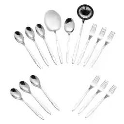 سرویس قاشق و چنگال 15 پارچه جی فی نی مدل 02