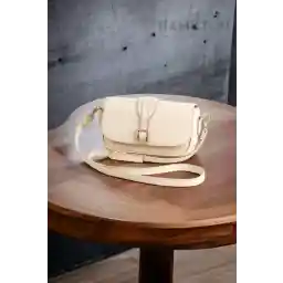 کیف زنانه شیک و کوچک شانه ای و کراس بادی زنانه اصل همیلتون با سگک بند قابل تنظیم و جزئیات روبان