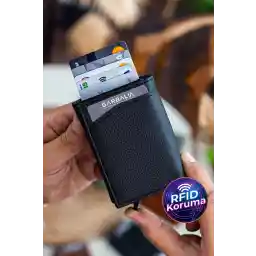 کیف پول کارتی مشکی Garbalia Lyons با مکانیزم