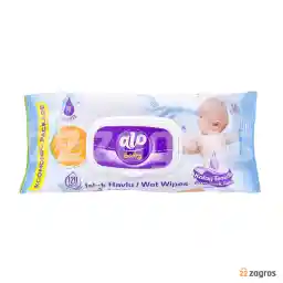 دستمال مرطوب کودک آلو بیبی بسته 120 عددی
