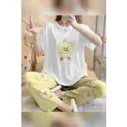 ست لباس خواب آستین کوتاه جوجه Pembishomewear Zezeyle 2192