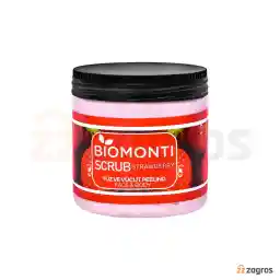 اسکراب صورت و بدن بیومونتی Biomonti حاوی عصاره توت فرنگی 500 میل