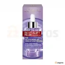 سرم ضد چروک صورت لورآل مدل Revitalift Filler حاوی هیالورونیک اسید 30 میل