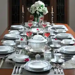 سرویس غذاخوری 103 پارچه 12 نفر چینی زرین ایران مدل فرانسیس سری نئوکلاسیک درجه یک