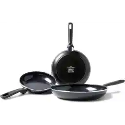 سرویس ماهیتابه GreenPan Memphis - 3 تکه - مشکی - القایی - بدون PFAS