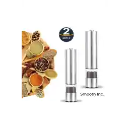 مجموعه Smooth Incorporated 2 Cvs Stainless Stainless Adjustable Automatic Battery Order lluminated Salt & Pepper Black Spice Asse et 2 .