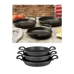 تشت تابه 3 تکه ریخته گری گرانیت LinkaHome 16-18-20