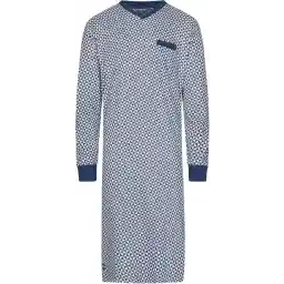 پاستونت مردانه - لباس خواب مردانه ویکتور - سفید / آبی - نخی - سایز XL