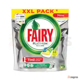 قرص ماشین ظرفشویی فیری پلاتینیوم مدل All In One بسته 68 عددی