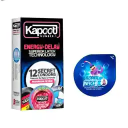 کاندوم تاخیری کاپوت مدل Energy بسته 12 عددی به همراه کاندوم ناچ کدکس مدل بلیسر