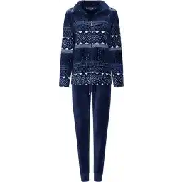 Rebelle - کت و شلوار مجلسی زنانه کریسی - آبی - فلیس - سایز 44