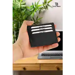 Tonny Black جعبه اصلی Unisex Super Slim چرم مدل نازک کارت اعتباری و جای کارت ویزیت جای کارت چرم مصنوعی