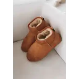 selinshoes چکمه های زنانه کوتاه وندی با خز در داخل - شتر