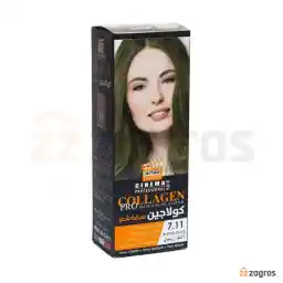 کیت رنگ مو بلوند زیتونی نیترو کانادا سری Collagen شماره 7.11