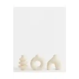 گلدان مینیمال بژ نمادین POLKA LIVING 3'lü در ست کبریت پولکا