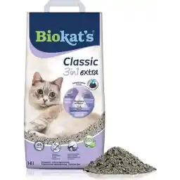 Biokat's Classic 3in1 Extra - 14 L - بستر گربه - جمع شدن - بدون عطر - کربن فعال