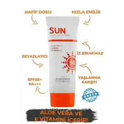 FOODAHOLIC Multi Sun 70ml حاوی آدنوزین ضد لک غیر چسبنده ضد لک Spf50 Pa+++ Uva/uvb ضد آفتاب